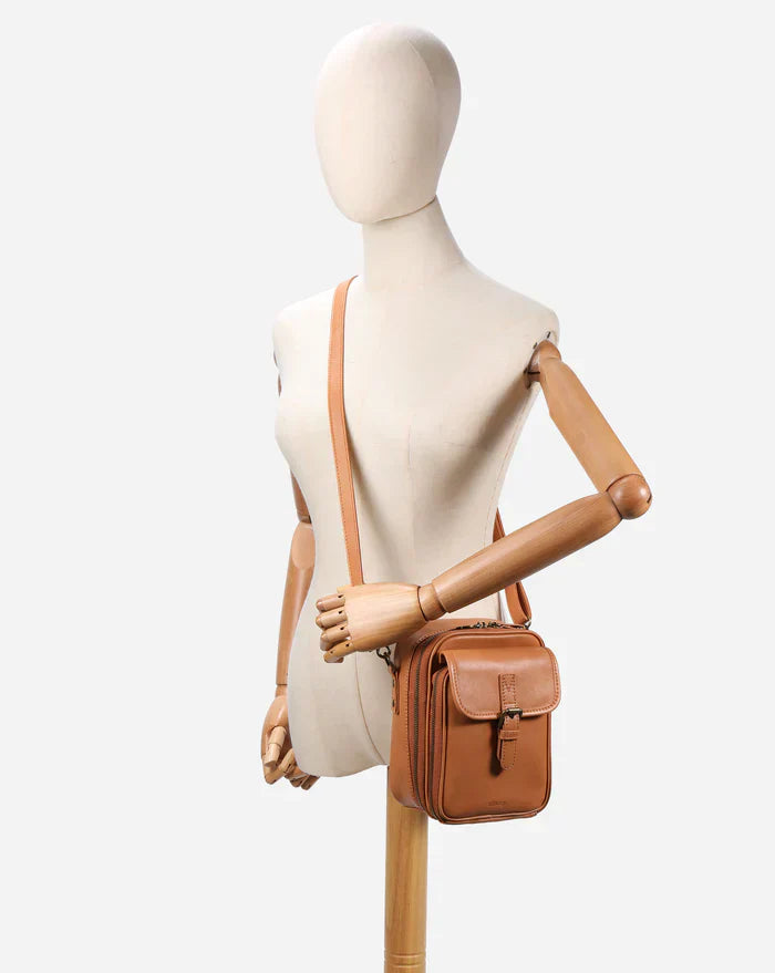 Kožená crossbody taška