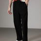 Pantalon tube côtelé